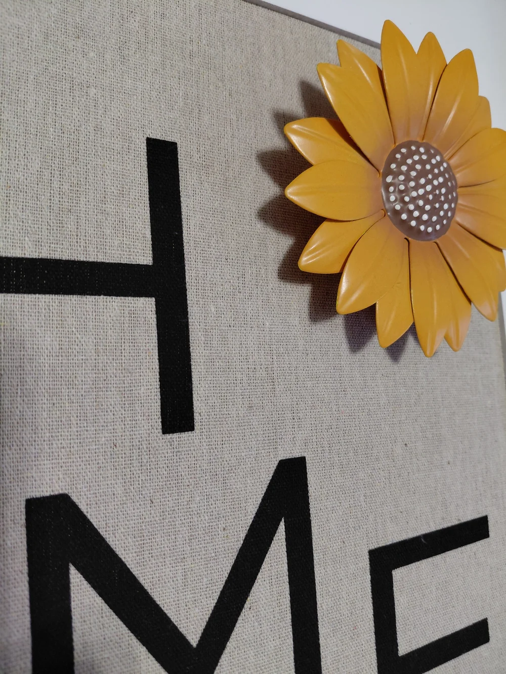 Yellow 3D Sunflower HOME Wall Art Framed Print